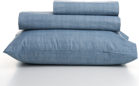 Charalambidis Textiles Σετ Μαξιλαροθήκες Μπλε 52x72εκ.