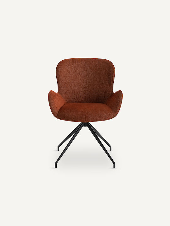 Rotating Armchair Visitor in Brown Color 62x60x55cm 1pcs