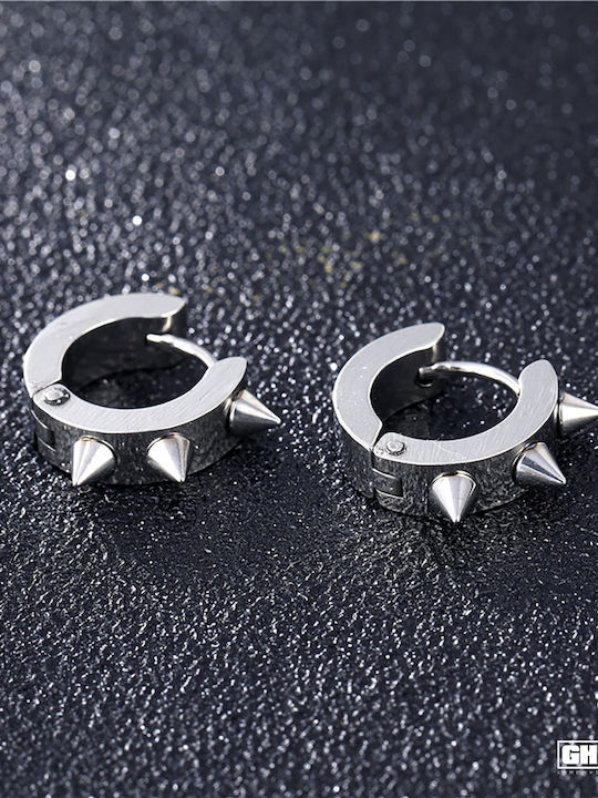Style Σκουλαρίκι Piercing από Ατσάλι Ασημί