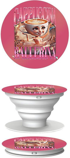 Ballerina Capuchina Funk Phone Holders Stand Λευκό Βάση Στήριξης Κινητού Στο Χέρι