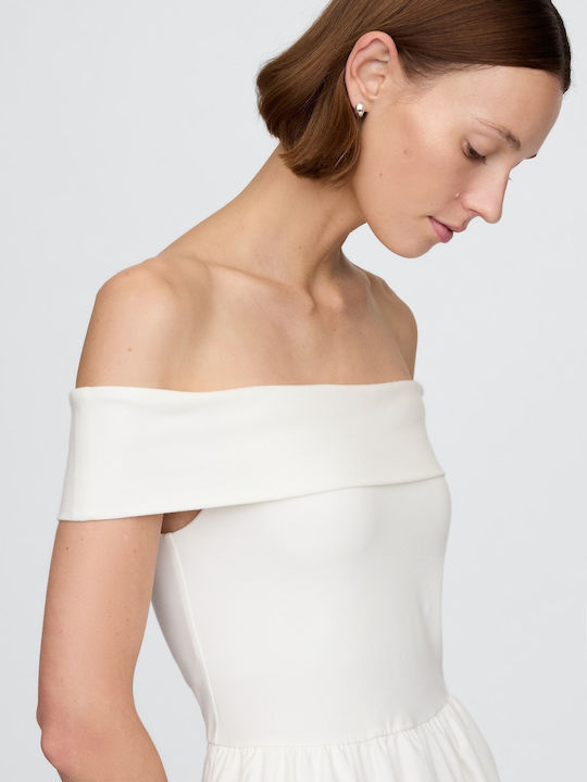 Midi Kleid Off White