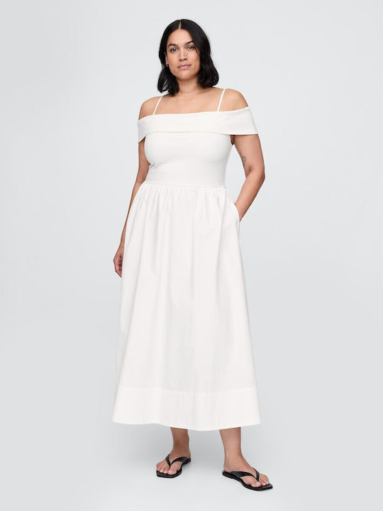 Midi Kleid Off White