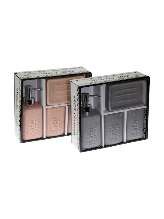 Viosarp Viosarp Badezimmerzubehör-Set Keramik Rosa 4 Stück