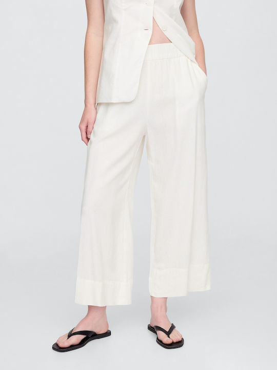 Γυναικείο Υφασμάτινο Παντελόνι Off White