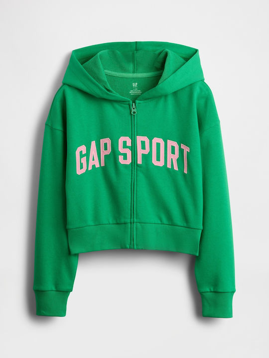 Cropped Women's Sweatshirt Jacket Hooded Gallant Green