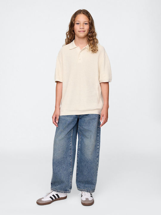 Kinderpolo Kurzarm Beige