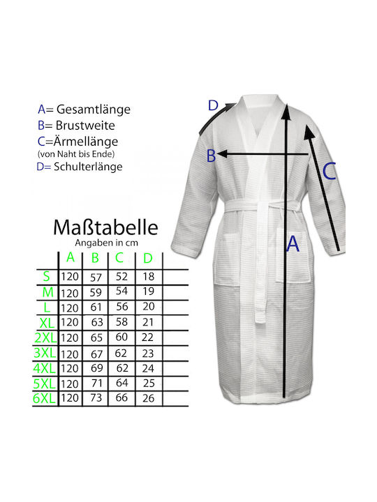 Homelevel Bathrobe with Collar Blue