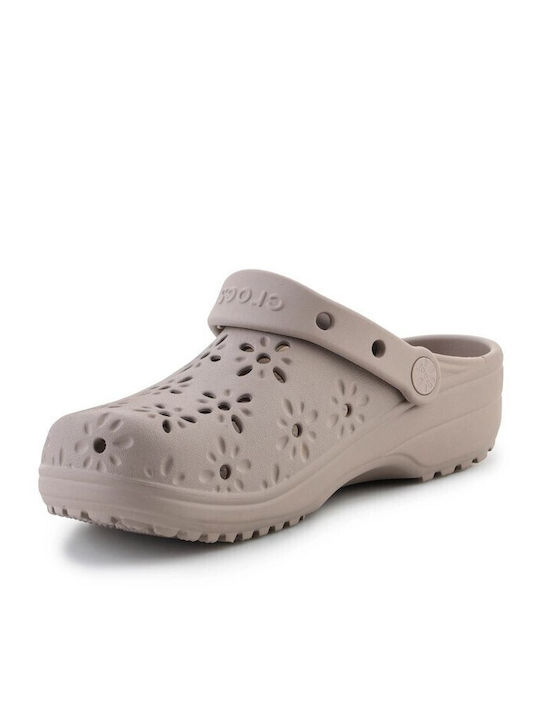 Crocs Classic Floral Femei Sabot Maro