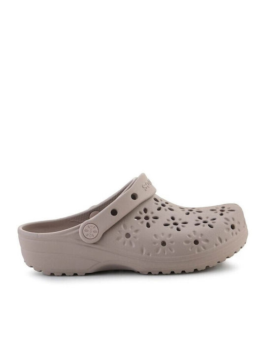 Crocs Classic Floral Femei Sabot Maro