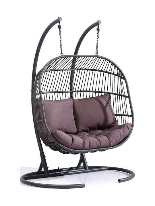 Nest mit Metallischem Gestell 105x145x195cm Grau