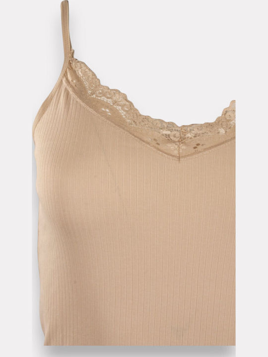 Beige Γυναικείο Φανελάκι