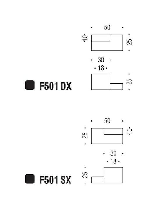 Buton Mobilier Colombo F501 Dx Cromosat Cromă