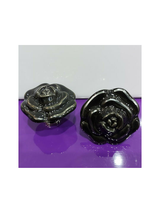 Porcelain Italian Furniture Knob Premiere 1492-arg1 Chrome Diameter 52 Porcelain