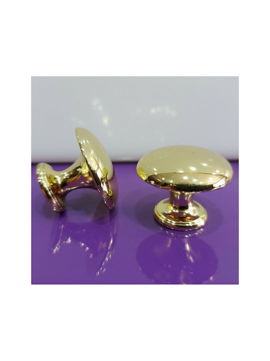 Italienischer Möbelknopf Gem 9024-000-oro1 Durchmesser 30 Gold Glänzend