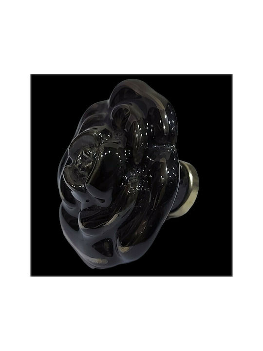 Porcelain Italian Furniture Knob Premiere 1492-arg1 Chrome Diameter 52 Porcelain