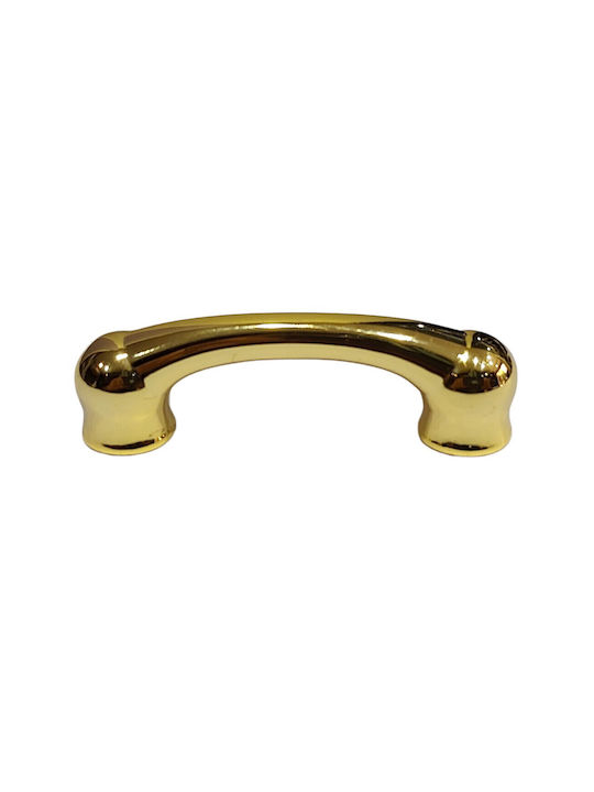 Italian Furniture Handle Mandelli 9012-oro Gold Glossy Size 6.4cm