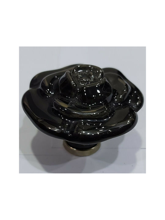 Porcelain Italian Furniture Knob Premiere 1492-arg1 Chrome Diameter 52 Porcelain