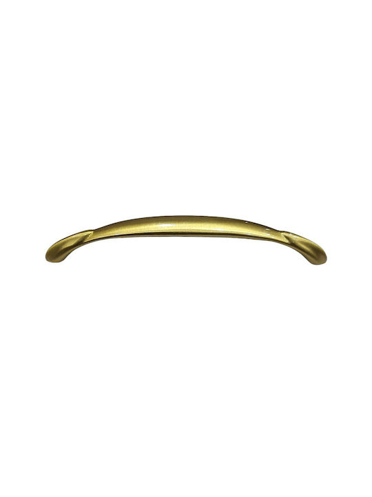 Brass Italian Furniture Handle Mandelli 9000-160-20a Size 16.0cm Matte Gold