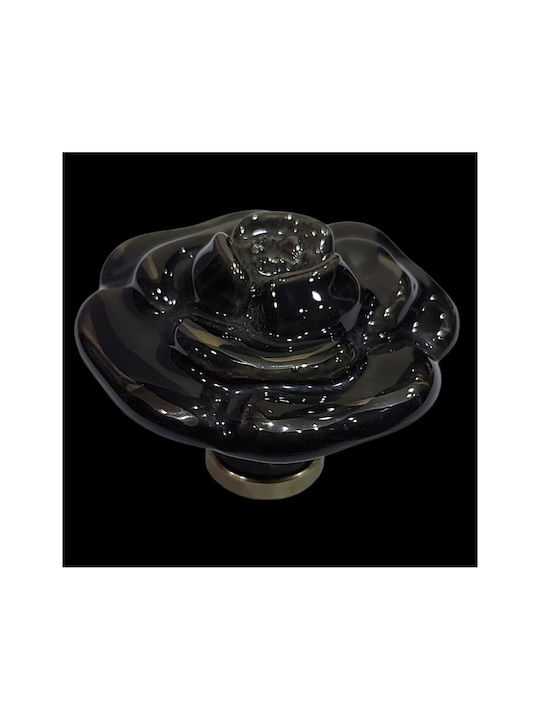 Porcelain Italian Furniture Knob Premiere 1492-arg1 Chrome Diameter 52 Porcelain