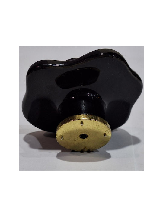 Porcelain Italian Furniture Knob Premiere 1332-oro1 Ø64 Glossy Gold Porcelain