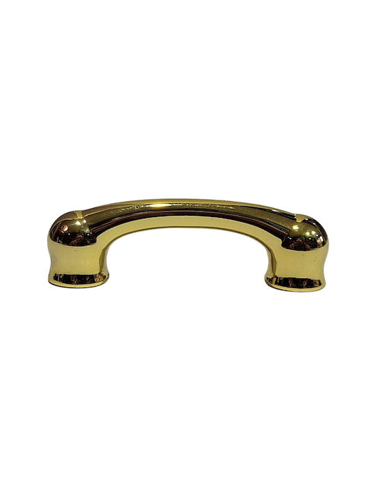Italian Furniture Handle Mandelli 9012-oro Gold Glossy Size 6.4cm