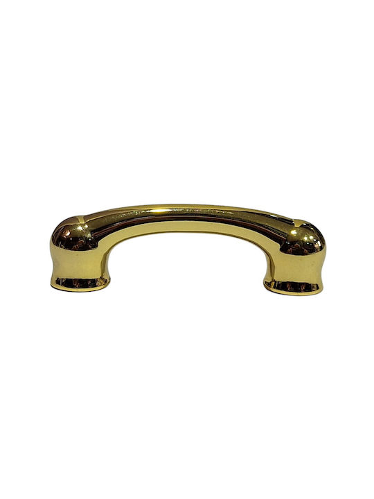 Italian Furniture Handle Mandelli 9012-oro Gold Glossy Size 6.4cm