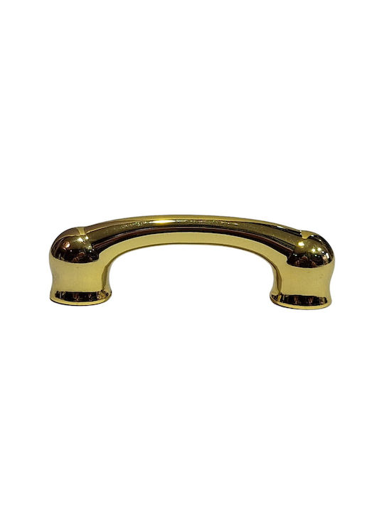 Italian Furniture Handle Mandelli 9012-oro Gold Glossy Size 6.4cm