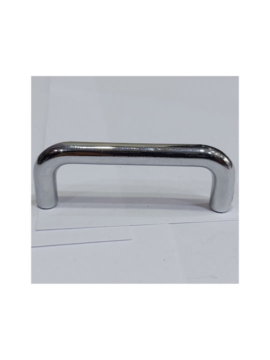 Italian Furniture Handle Eureka 11549-096-ino Chrome Glossy Size 9.6cm