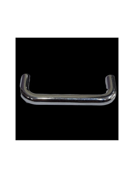 Italian Furniture Handle Eureka 11549-096-ino Chrome Glossy Size 9.6cm