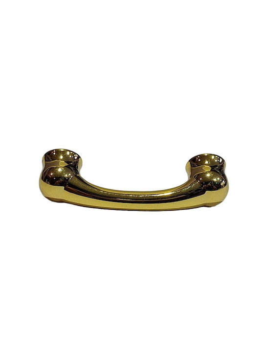 Italian Furniture Handle Mandelli 9012-oro Gold Glossy Size 6.4cm