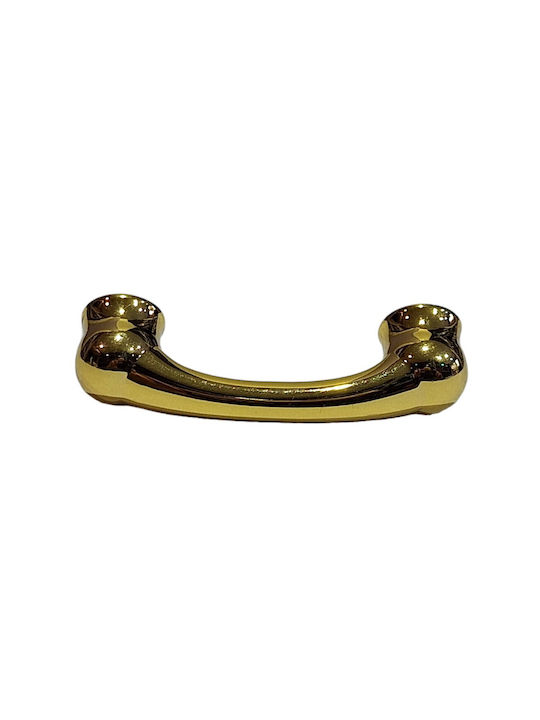 Italian Furniture Handle Mandelli 9012-oro Gold Glossy Size 6.4cm