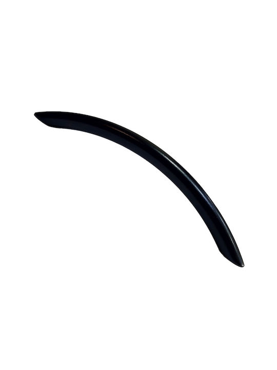 Italian Furniture Handle Eureka 11691-192-ino Black Matte Size 19.2cm