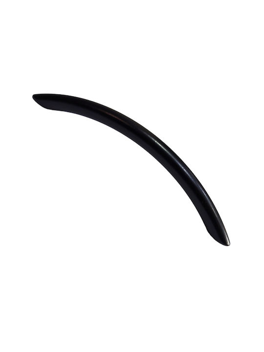 Italian Furniture Handle Eureka 11691-192-ino Black Matte Size 19.2cm