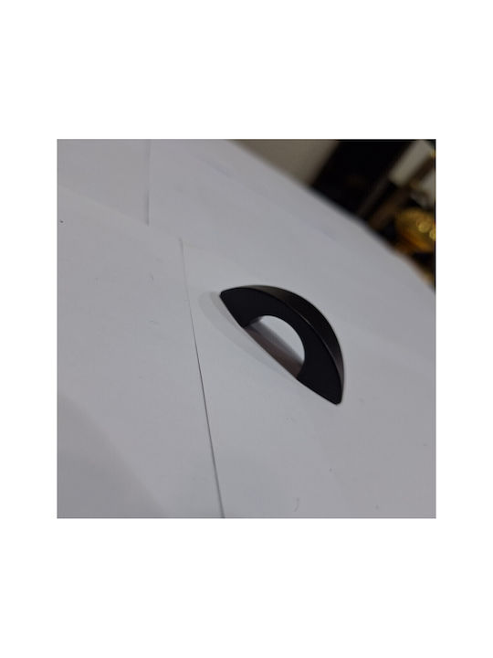 Italian Furniture Handle Eureka 11653-032-ino Black Matte Size 3.2cm