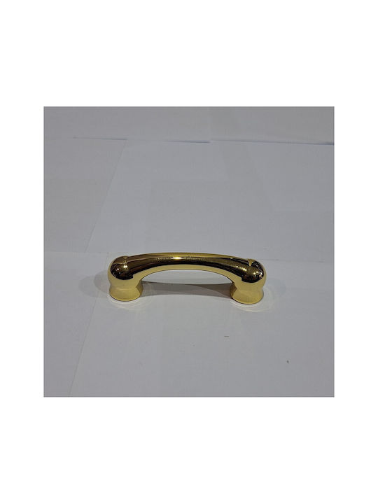 Italian Furniture Handle Mandelli 9012-oro Gold Glossy Size 6.4cm