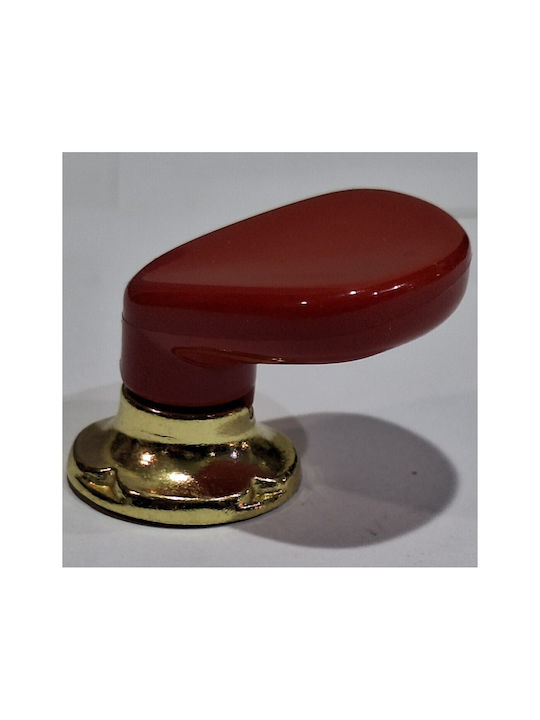 Italian Furniture Knob Acm 11422-000-ino1 Gold-Red Diameter 30