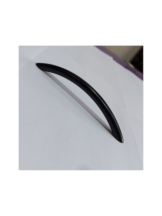 Italian Furniture Handle Eureka 11691-192-ino Black Matte Size 19.2cm