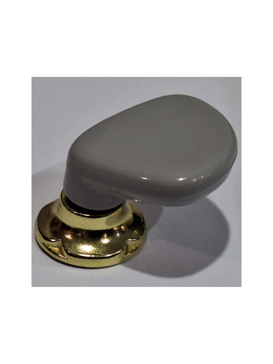 Italienischer Möbelknopf Acm 11424-000-ino1 Gold-Grau Durchmesser 30