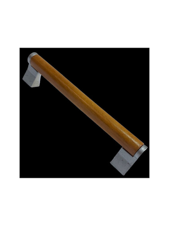 Wooden Italian Furniture Handle Eureka 11677-096-10c Size 9.6cm Zamak Wood