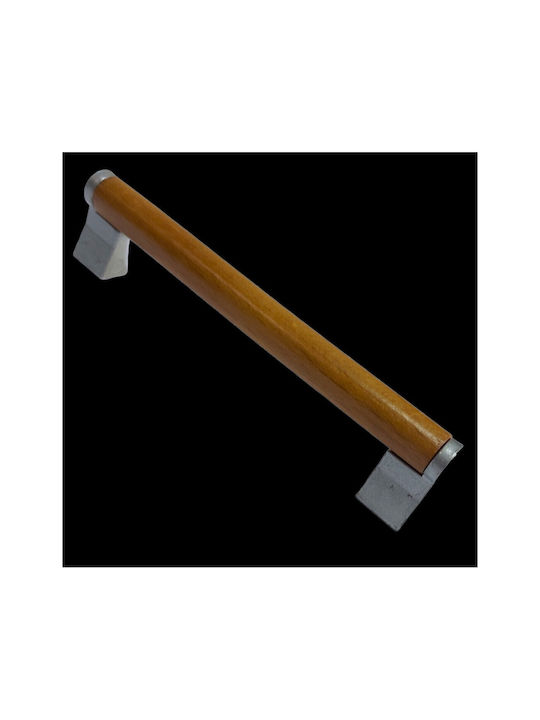Wooden Italian Furniture Handle Eureka 11677-096-10c Size 9.6cm Zamak Wood