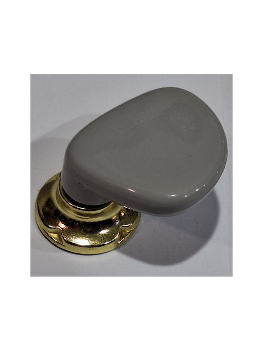 Italienischer Möbelknopf Acm 11424-000-ino1 Gold-Grau Durchmesser 30