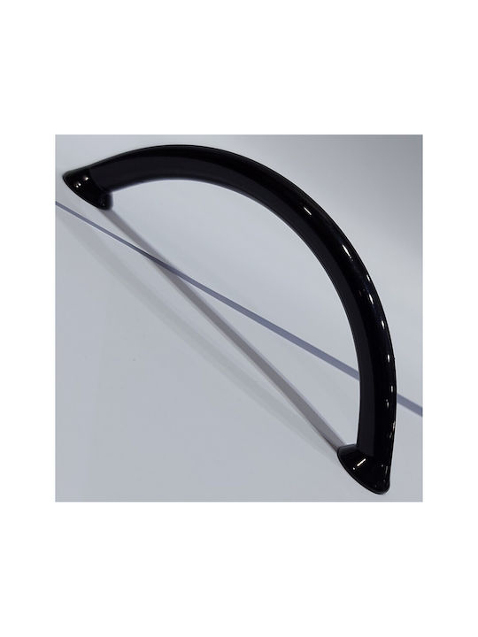Italian Furniture Handle Eureka 11693-096-ino Black Glossy Size 9.6cm