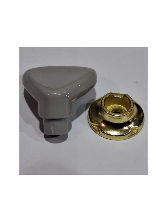 Italienischer Möbelknopf Acm 11424-000-ino1 Gold-Grau Durchmesser 30