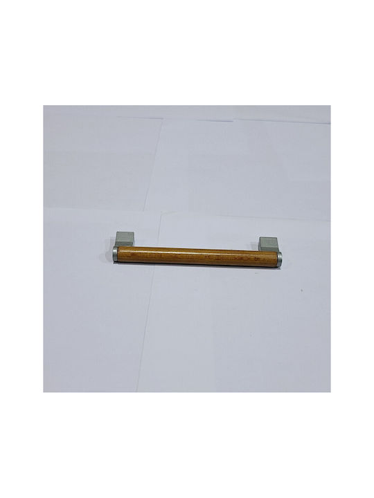 Wooden Italian Furniture Handle Eureka 11678-128-10c Size 12.8cm Zamak Wood