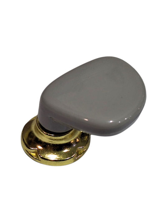 Italienischer Möbelknopf Acm 11424-000-ino1 Gold-Grau Durchmesser 30