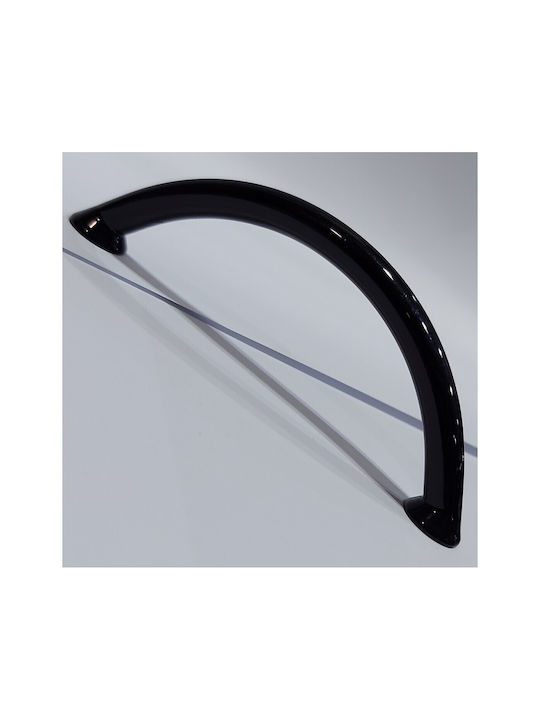 Italian Furniture Handle Eureka 11693-096-ino Black Glossy Size 9.6cm