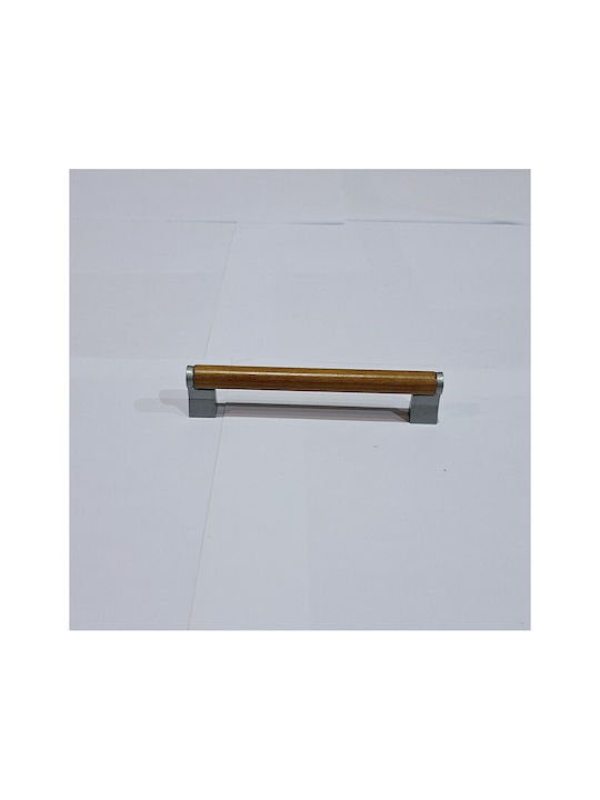 Wooden Italian Furniture Handle Eureka 11678-128-10c Size 12.8cm Zamak Wood