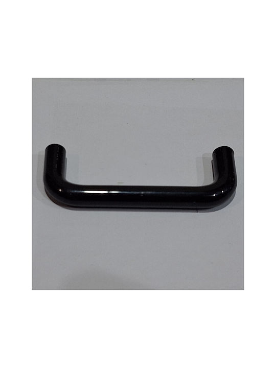 Italian Furniture Handle Eureka 11692-096-ino Black Matte Size 9.6cm