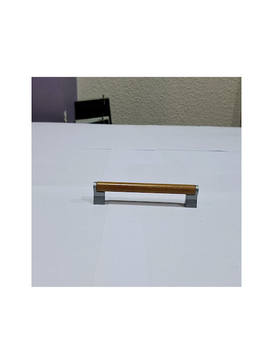 Wooden Italian Furniture Handle Eureka 11678-128-10c Size 12.8cm Zamak Wood