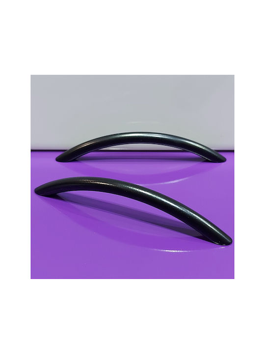 Italian Furniture Handle Eureka 11691-192-ino Black Matte Size 19.2cm